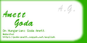 anett goda business card